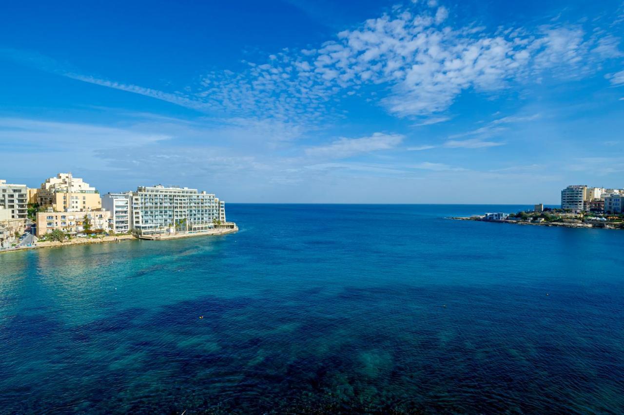 Spinola Bay Top Floor Seafront 3 Bedroom Apartment With Panoramic Sea Views - By Getawaysmalta San Ġiljan Buitenkant foto