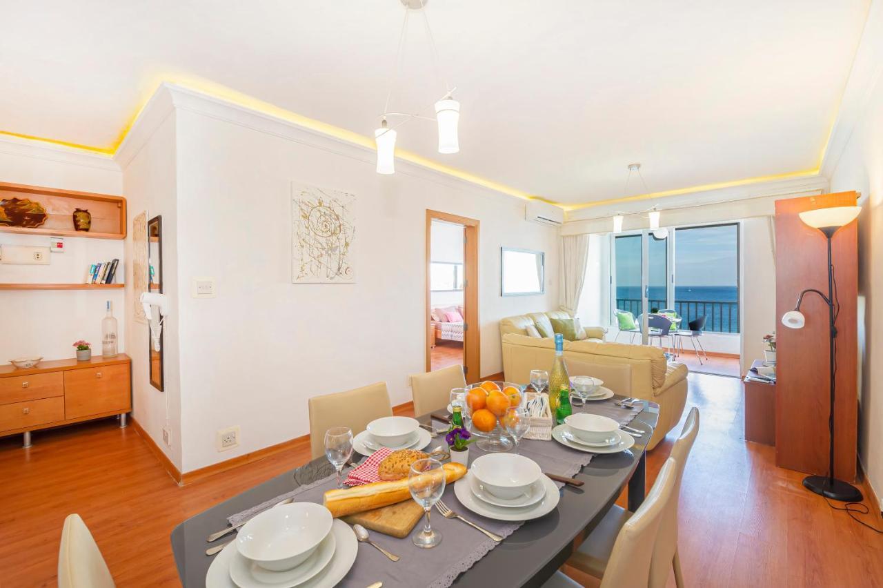 Spinola Bay Top Floor Seafront 3 Bedroom Apartment With Panoramic Sea Views - By Getawaysmalta San Ġiljan Buitenkant foto