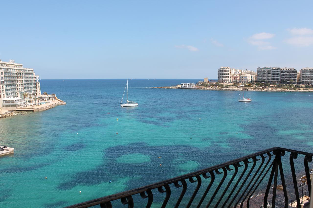 Spinola Bay Top Floor Seafront 3 Bedroom Apartment With Panoramic Sea Views - By Getawaysmalta San Ġiljan Buitenkant foto