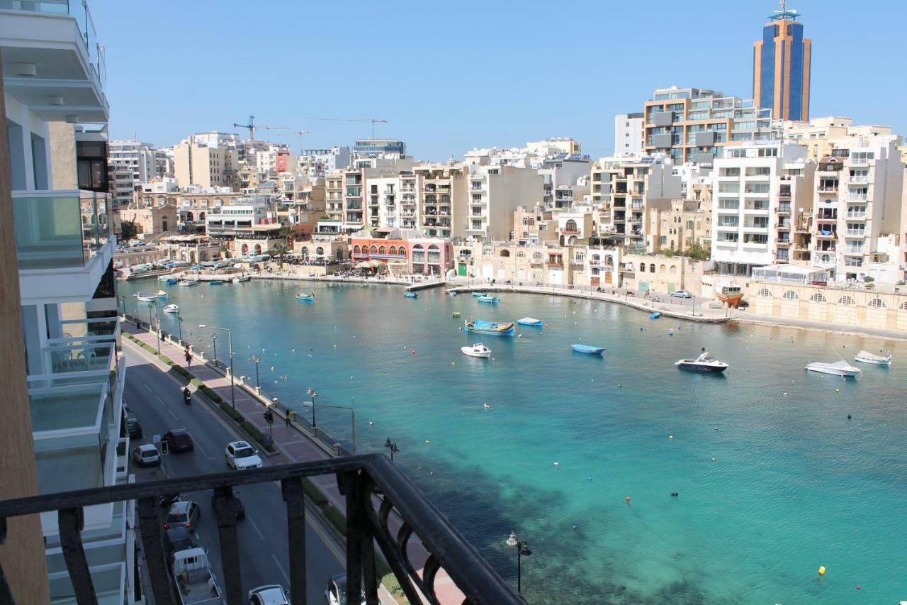 Spinola Bay Top Floor Seafront 3 Bedroom Apartment With Panoramic Sea Views - By Getawaysmalta San Ġiljan Buitenkant foto